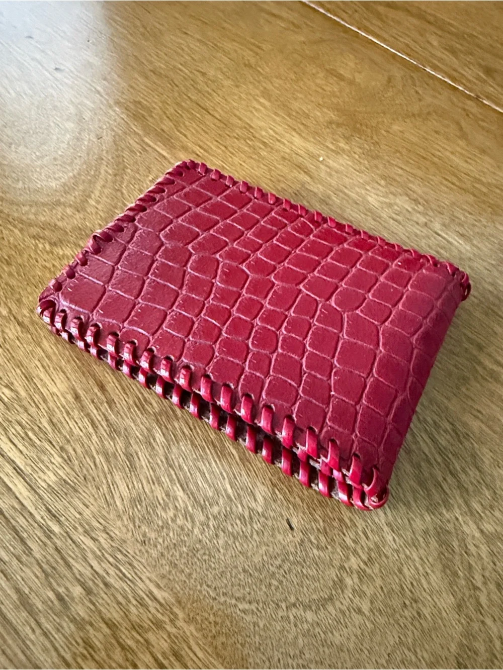 Vintage embossed leather wallet